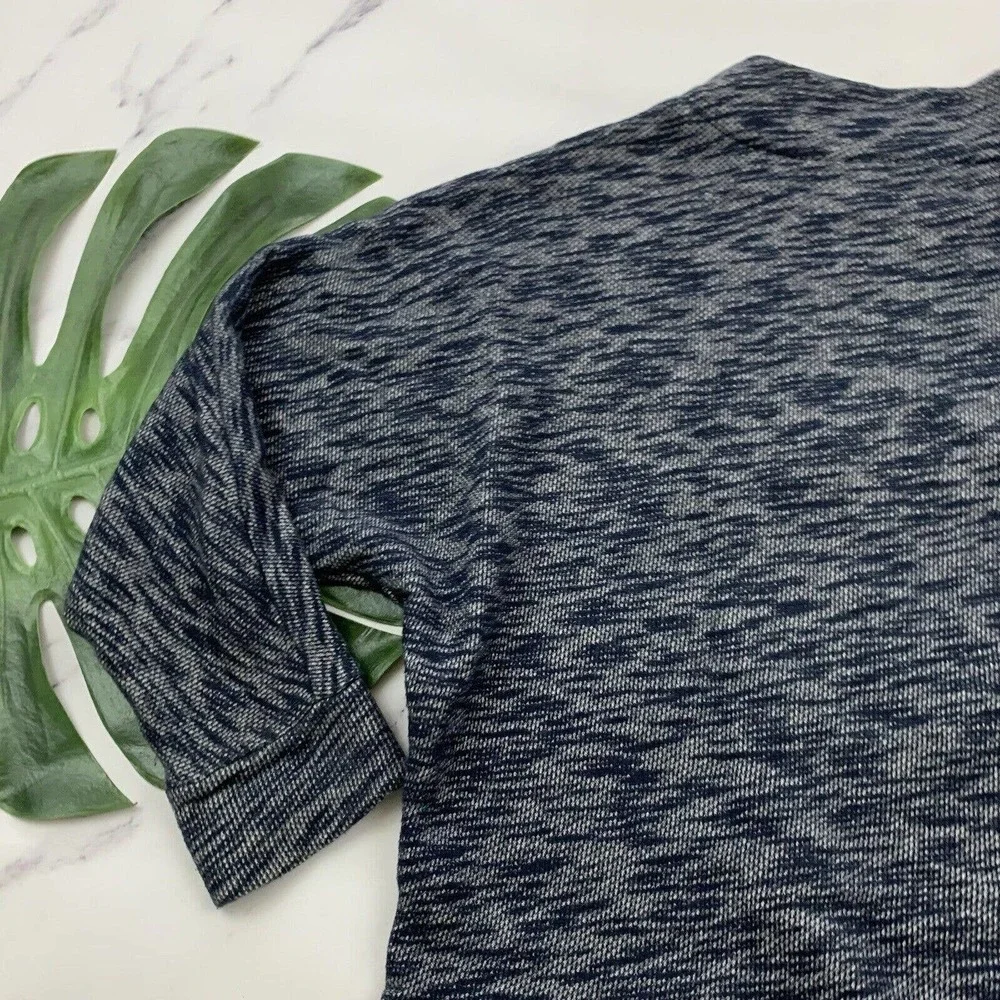 Point Sur J.Crew Dolman Sleeve Mock Neck Sweater Size M Heather Blue Pullover